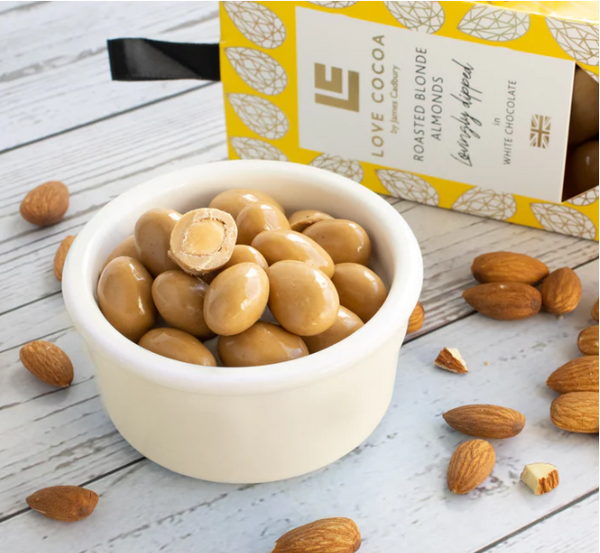 Love Cocoa Roasted Blonde White Chocolate Almonds