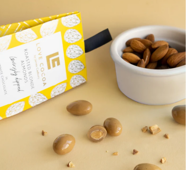 Love Cocoa Roasted Blonde White Chocolate Almonds