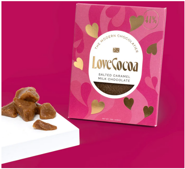 Love Cocoa Mothers Day Milk Chocolate Salted Caramel Bar