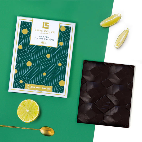 Love Cocoa 71% Dark Chocolate Gin & Tonic Tablet